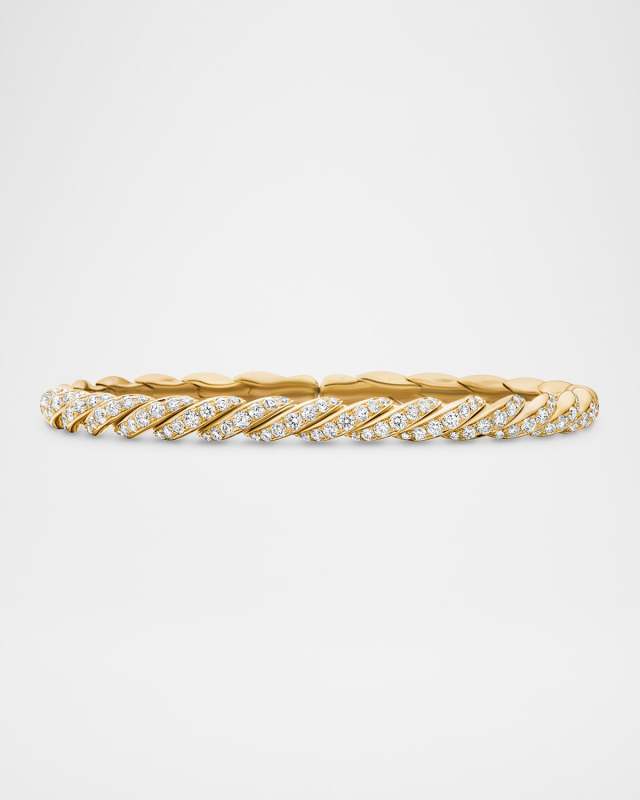 Sculpted Cable Flex Bracelet in 18K Gold, 5